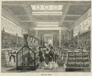 The Egyptian Room in the British Museum by English School