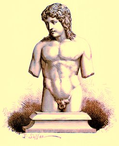 The Eros of the Vatican, Statue in the Vatican, Illustration from History of Rome by Victor Duruy, Published 1884 by English School