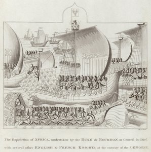 The Expedition of Africa undertaken by the Duke de Bourbon as General in Chief with Several Other English & French Knights at the Entreaty of the Genoese by English School