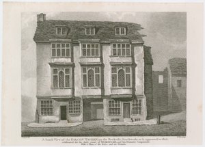 The Falcon Tavern on the Bankside, Southwark. As It Appeared in 1805 by English School