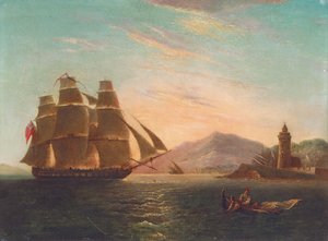 The Frigate HMS Pearl, 32 Guns, Entering the Faro, Messina