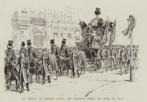 The Funeral of President Carnot, the Procession passing the Hotel de Ville by English School