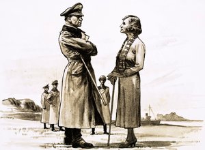 The German occupying the Channel Islands met a formidable opponent in the Dame of Sark by English School