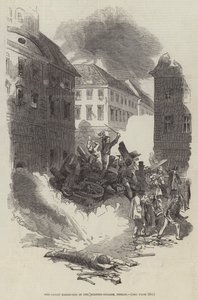 The Great Barricade in the Breiten-Strasse, Berlin by English School