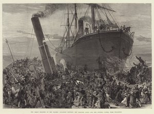 The Great Disaster on the Thames, Collision between the Princess Alice and the Bywell Castle, near Woolwich by English School