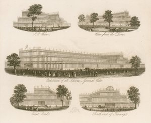 The Great Exhibition Building, Views from Different Angles by English School