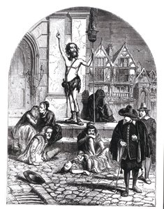 The Great Plague of 1665, the Enthusiast Denouncing London by English School