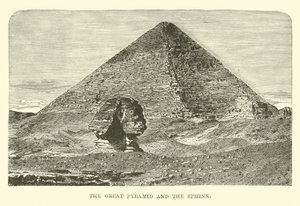The Great Pyramid and the Sphinx by English School