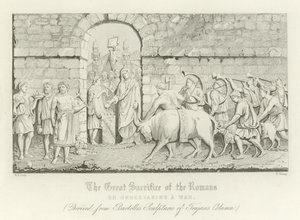 The Great Sacrifice of the Romans on Undertaking a War by English School