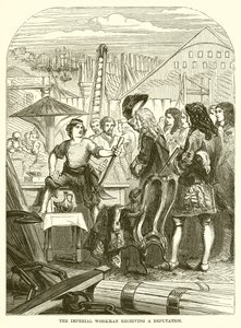 The Imperial Workman Receiving a Deputation by English School