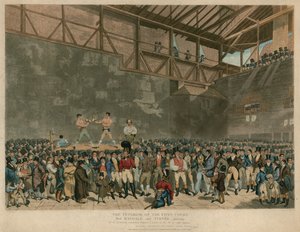 The Interior of the Fives Court, with Randal and Turner Sparring by English School