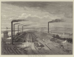 The Iron and Steel Works, Barrow by English School