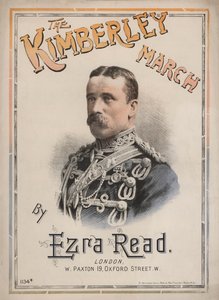 The Kimberley March, sheet music cover featuring a portrait of General John French by English School