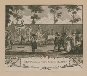 The King going in State to the House of Lords by English School