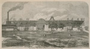 The Leviathan (Great Eastern) steam ship, sketched from the Isle of Dogs, October 1857 by English School