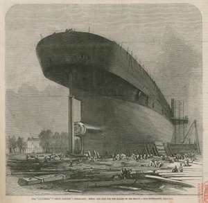The Leviathan (Great Eastern) Steam Ship; Stern and Boss for the Blades of the Screw by English School