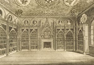 The Library, engraved by Godfrey, from Description of Strawberry Hill by Horace Walpole, 1784 by English School
