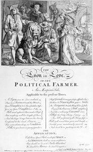 The Lion in Love or A Political Farmer, 1738 by English School