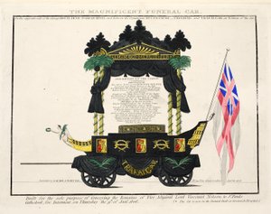 The Magnificent Funeral Car, pub. 1806 by English School
