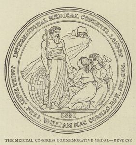 The Medical Congress Commemorative Medal, Reverse by English School