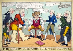 The Modern Job! Or John Bull and his Comforts!, pub. 1816 by English School