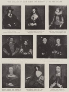 The Monarchs of Great Britain and Ireland at the New Gallery by English School