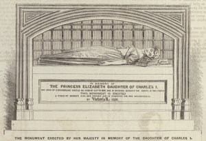 The Monument erected by Her Majesty in Memory of the Daughter of Charles I by English School