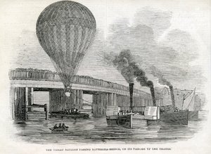 The Nassau Balloon Passing Battersea Bridge by English School
