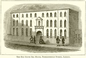 The Old South Sea House, Threadneedle Street, London by English School