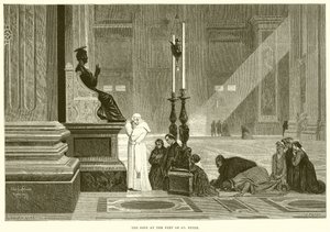 The Pope at the Feet of St. Peter by English School