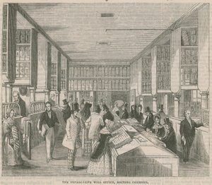The Prerogative Will Office, Doctors Commons, London by English School