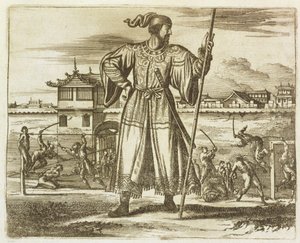 The Prime General of the Chinese Army, illustration from a description of Embassies to China, 1690