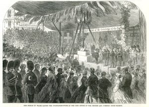 The Prince of Wales Laying the Foundation Stone of the New Office of the British and Foreign Bible Society by English School