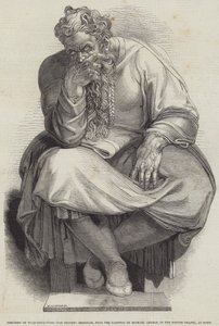 The Prophet Jeremiah, from the Painting by Michael Angelo, in the Sistine Chapel, at Rome (engraving) by English School