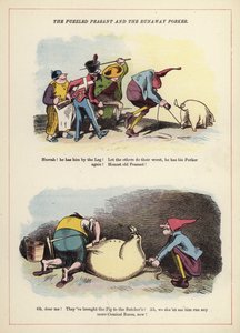 The Puzzled Peasant and the Runaway Porker by English School