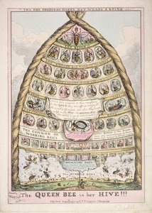 The Queen Bee in her Hive, an allegory of British social hierarchy by English School