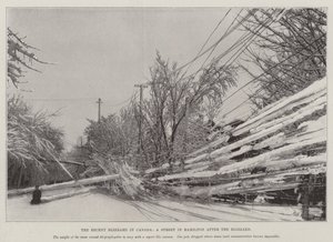 The Recent Blizzard in Canada, a Street in Hamilton after the Blizzard by English School