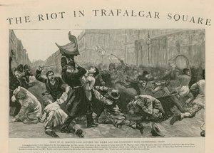 The Riot in Trafalgar Square: Fight in St Martins Lane Between the Police and the Contingent from Clerkenwell Green by English School