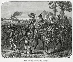 The Rising of the Peasants in England in 1381, 1882 by English School