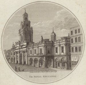 The Royal Exchange in the City of London by English School