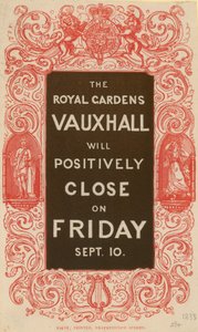 The Royal Gardens Vauxhall Will Positively Close by English School