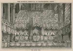The Royal Musical Festival in Westminster Abbey: The Royal Box by English School