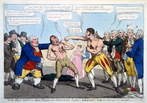 The Set-Too between Old Price and Spangle Jack the Showman - fought with unabated vigour for nine rounds & yet undecided, pub. London by English School