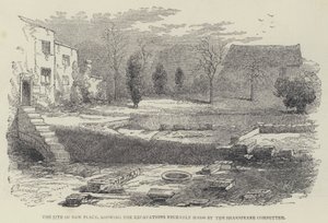 The Site of New Place, showing the Excavations recently made by the Shakespeare Committee by English School