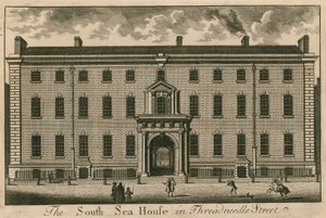 The South Sea House in Threadneedle Street, London by English School