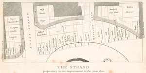 The Strand, London, prior to its improvement in the year 1810; plan of the area
