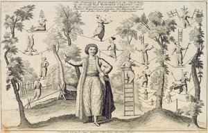 The Surprising Equilibres on the Slack Rope by the Grand Turk, Mahomed Caratha, printed by Robert Sayer