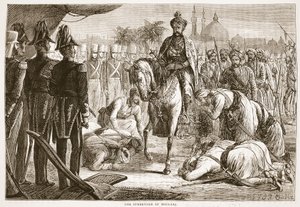 The Surrender of Moolraj, illustration from Cassell