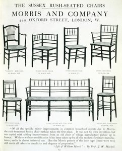 The Sussex Rush-Seated Chairs, made by Morris and Company by English School