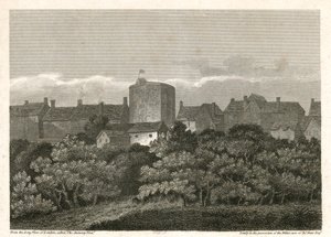 The Swan Theatre on the Bankside as it appeared in AD 1614 by English School